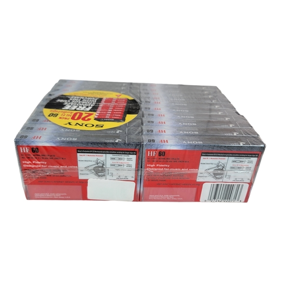 Sony High Fidelity Normal Bias Audio Cassete Blank Media 60 Min NIP 20 Pack - Picture 6 of 8